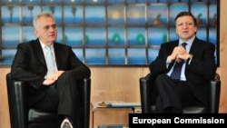 Tomislav Nikolić i Žoze Manuel Barozo, Brisel, 14. juni 2012.