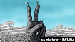 „Primăvara arabă”, pictură de artistul iranian Alierza Darviș.