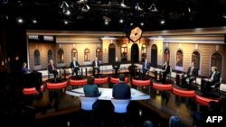 Debati i kandidatëve për zgjedhjet presidenciale në Finlandë. Helsinki, 24 janar 2024. 