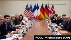 دیدار رکس تیلرسون وزیر خارجه وقت آمریکا با وزیران خارجه سه کشور اروپایی در دسامبر سال ۲۰۱۷