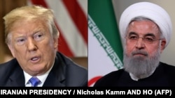 Presidenti i Shteteve të Bashkuara, Donald Trump dhe presidenti iranian, Hassan Rohani. 