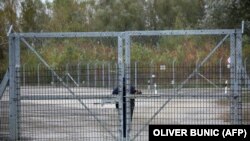 A magyar-szerb határ Röszkénél 2019-ben. 