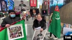 Акция протеста туркменских активистов, Нью-Йорк, 6 марта, 2021 