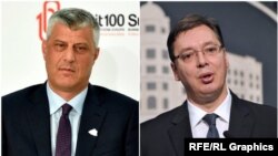 Presidenti i Kosovës, Hashim Thaçi, dhe ai i Serbisë, Aleksandar Vuçiq.