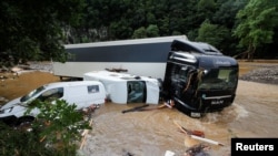 Наводненията нанасят сериозни щети. Снимката е от 15 юли. 