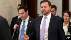 US Secretary of State Marco Rubio (left) and US Vice President JD Vance (file photo)