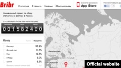 Screenshot сайту bribr.org на 12 жовтня 2012 року