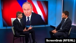 Міністр закордонних справ Литви Кястутіс Будрис під час інтерв’ю журналісту Радіо Свобода Рікарду Юзвяку