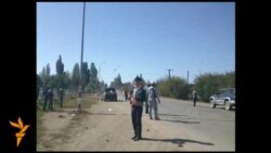 Вертолет над селом Саруу