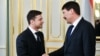 Áder János magyar és Volodimir Zelenszkij ukrán elnök Kijevben 2019. május 20-án