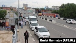 Эстакадный мост в Оше.