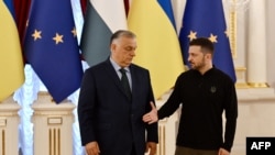 O relație dificilă. Orbán într-o rară vizită ungurească la Kiev, pe 2 iulie 2024. Liderul ungur a prezentat-o ca pe o „misiune de pace”.