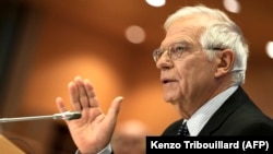 Josep Borrell gjatë seancës dëgjimore në Parlamentin Evropian.
