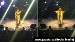 Выступление Робби Уильямса в Ташкенте, 15 декабря 2017 года. 