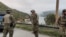 Kosovo: KFOR members are seen near the border crossing in Bernjak