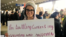 Kiana Ghanei protests at Philadelphia's airport on January 28, the day her grandmother was supposed to arrive from Iran.