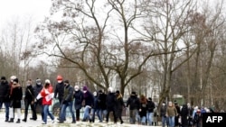 Илустрација - опозициски марш во Белорусија. 