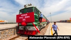 Кытайдан Москвага багыт алган поезд.