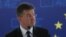 Kosovo: EU special representative for the dialogue, Miroslav Lajcak during a press conference in Prishtina.