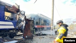 Наслідки російського удару по залізниці на Сумщині, архівне фото