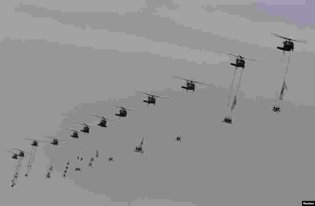 Trupe speciale sud-coreene, într-un show de ziua armatei, la sud de Seoul