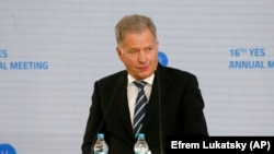 Predsednik Finske Sauli Niinisto u Kijevu, septembar 2019. godine