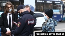 Акція на підтримку російського опозиційного політика Олексія Навального в Сімферополі, 23 січня 2021 року