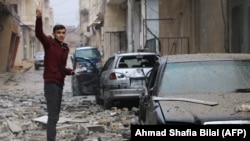 У місті Джандайріс у регіоні Афрін на півночі Сирії після обстрілу з боку турецьких військ, фото 24 січня 2018 року