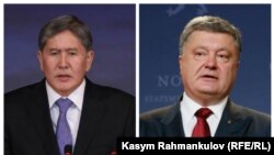Колаж. Петро Порошенко та Алмазбек Атамбаєв