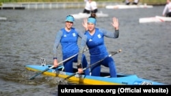 Спочатку «золото» на дистанції 500 метрів виборола каное-двійка: Людмила Лузан – Анастасія Четверікова. Фото Федерації каное України