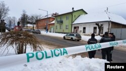 На месте происшествия в городе Спишска Стара Вес, Словакия, 16 января 2024 г.