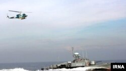 نمایی از یک رزمایش دریایی ایران در خلیج فارس