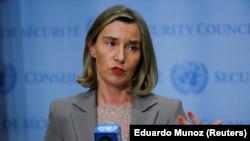 EU foreign policy chief Federica Mogherini (file photo)