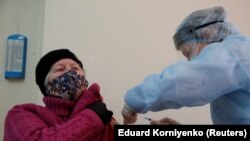 Imunizarea cu vaccinul Sputnik V în satul Donskoie, regiunea Stavropol, Rusia. 27 ianuarie 2021