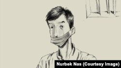 Дизайнер Нурбек Насыранбековдун «Кыргыз дарыгеринин портрети» аттуу сүрөтү. Анда Ысык-Ата райондук ооруканасынын дарыгери Бектур Апышев тартылган.