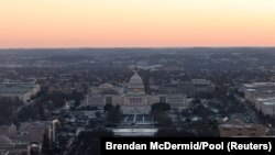 Pogled na zgradu američkog Kongresa 20. januar 2025.