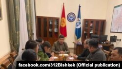 Бишкектин мэри Айбек Жунушалиев. 8-январь, 2022-жыл.