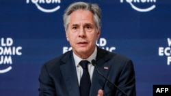 Američki državni sekretar Antoni Blinken govori na panelu tokom Svjetskog ekonomskog foruma u Rijadu 29. aprila 2024.