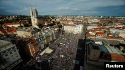 Prosvjed u Zagrebu (1. lipnja 2016)