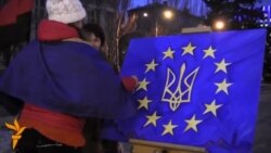 На донецькому Євромайдані намалювали «Євроінтеграцію»