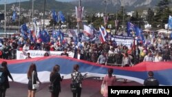 Першотравнева демонстрація в Ялті, 2017 року