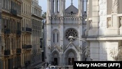 Notre-Dames din Nisa, scena atacului cu cuțit, Franța, 29 octombrie 2020