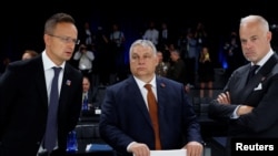 Szijjártó Péter, Orbán Viktor és Szalay-Bobrovniczky Kristóf a június végi madridi NATO-csúcson
