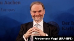 Timothy Garton Ash, la primirea Premiului Charlemagne în 2017, la Aachen