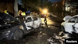 The aftermath of a Russian drone strike in Kharkiv, Ukraine, on June 5 