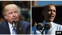 باراک اوباما (راست) و دونالد ترامپ