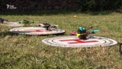 Перегони на дронах в Ужгородському замку (відео)