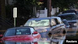 Inundații în nord-estul Statelor Unite, Mamaroneck, New York, 2 septembrie 2021.