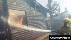 Өрт өчүрүү учуру. "Радуга Вест". Ысык-Көл. 1-ноябрь, 2025-жыл. (ӨКМдин видеосунан скриншот)