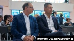 Tóth Csaba MSZP-s országgyűlési képviselő és Horváth Csaba MSZP-s polgármester 2021. szeptember 1-jén